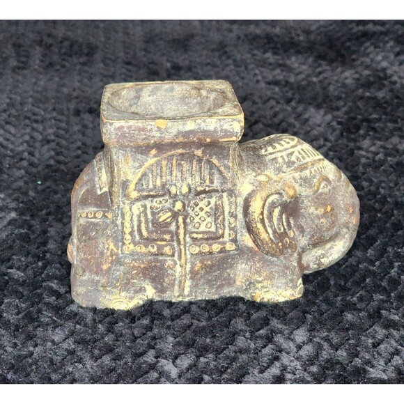 Elephant Candle Holder Set  Formalities Jungle Pedestal & Rustic Tealight Holder - Picture 8 of 12